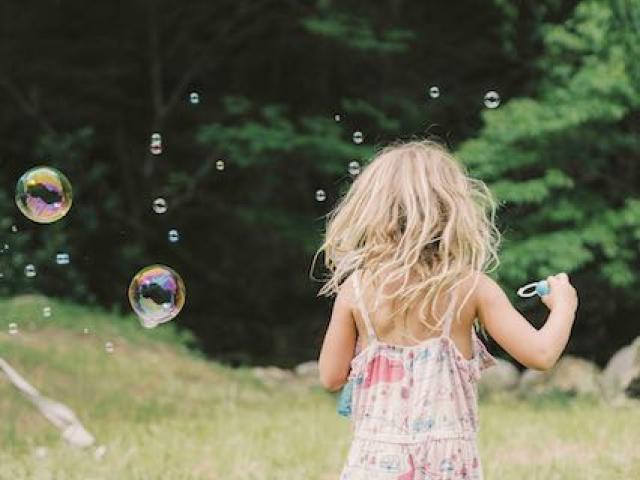 Child with bubbles
